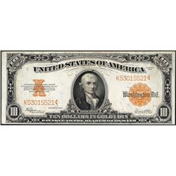 1922 $10 Gold Certificate Note