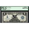 Image 1 : 1899 $1 Black Eagle Silver Certificate Note Fr.236 PCGS Gem New 66PPQ