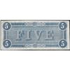 Image 2 : 1864 $5 Confederate States of America Note