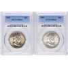 Image 1 : Lot of (2) 1955 Franklin Half Dollar Coins PCGS MS64