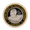 Image 1 : .999 Silver Harvey's Lake Tahoe, Nevada $10 Casino Gaming Token Limited Edition