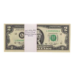 Lot of (30) Consecutive 1976 $2 Federal Reserve Notes