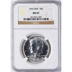 1965 SMS Kennedy Half Dollar Coin NGC MS67