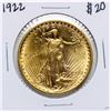 Image 1 : 1922 $20 St. Gaudens Double Eagle Gold Coin