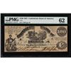 Image 1 : 1861 $100 Confederate States of America Note T-13 PMG Uncirculated 62