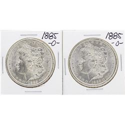 Lot of (2) 1885-O $1 Morgan Silver Dollar Coins