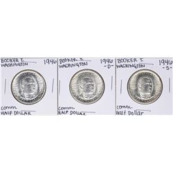 Set of 1946 P/D/S Booker T. Washington Commemorative Half Dollar Coins