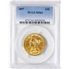 Image 1 : 1897 $10 Liberty Head Eagle Gold Coin PCGS MS61