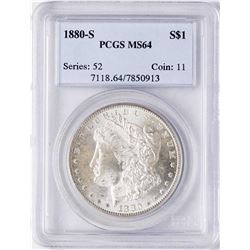 1880-S $1 Morgan Silver Dollar Coin PCGS MS64