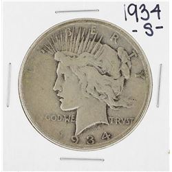 1934-S $1 Peace Silver Dollar Coin