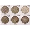Image 1 : Lot of (2) 1934, (2) 1934-D, & (2) 1934-S $1 Peace Silver Dollar Coins