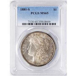 1881-S $1 Morgan Silver Dollar Coin PCGS MS65