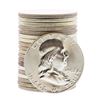 Image 1 : Roll of (20) Brilliant Uncirculated 1962 Franklin Half Dollar Coins
