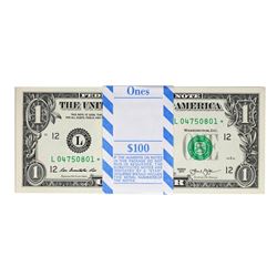 Pack of (100) Consecutive 2013 $1 Federal Reserve STAR Notes Dallas