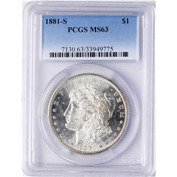 1881-S $1 Morgan Silver Dollar Coin PCGS MS63