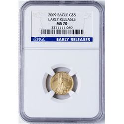 2009 $5 American Gold Eagle Coin NGC MS70 Early Releases