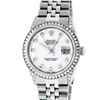 Image 2 : Rolex Men's Stainless Steel MOP Diamond Lugs 36MM Datejust Wristwatch