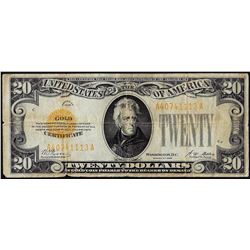 1928 $20 Gold Certificate Note