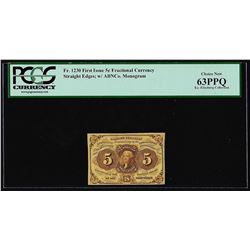 July 17, 1862 First Issue 5 Cent Fractional Currency Note PCGS New 63PPQ
