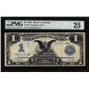 Image 1 : 1899 $1 Black Eagle Silver Certificate Note Fr.236 PMG Very Fine 25