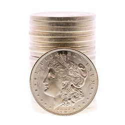 Roll of (20) Brilliant Uncirculated 1921 Morgan Silver Dollar Coins