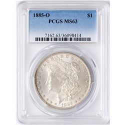 1885-O $1 Morgan Silver Dollar Coin PCGS MS63