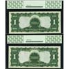 Image 2 : (2) Consecutive 1899 $1 Black Eagle Silver Certificate Notes PCGS Gem New 66PPQ
