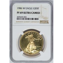 1986-W $50 American Gold Eagle Coin NGC PF69 Ultra Cameo