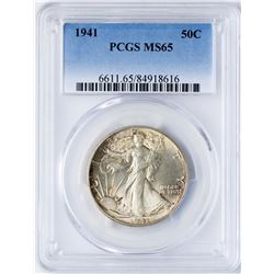 1941 Walking Liberty Half Dollar Coin PCGS MS65
