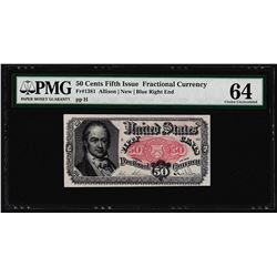50 Cents Fifth Issue Fractional Currency Note Fr.1381 PMG Choice Uncirculated 64