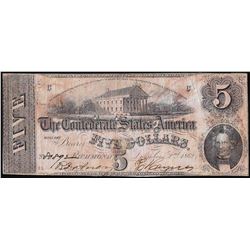 1862 $5 Confederate States of America Note