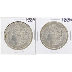 Lot of 1885-1886 $1 Morgan Silver Dollar Coins