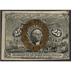 March 3, 1863 Twenty Five Cents Second Issue Fractional Currency Note