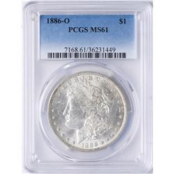 1886-O $1 Morgan Silver Dollar Coin PCGS MS61