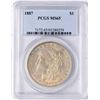 Image 1 : 1887 $1 Morgan Silver Dollar Coin PCGS MS65 Nice Toning