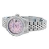 Image 4 : Rolex Ladies Stainless Steel Pink MOP Diamond Datejust Wriwatch