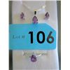 Image 1 : New Matching 3 Piece Sterling Silver Amethyst Set