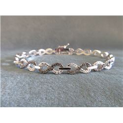 Diamond Infinity Link Design 2 Tone Bracelet