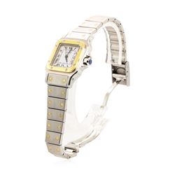 Cartier Lady's Santos Wristwatch - Stainless Steel and 18KT Yellow Gold