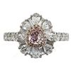 Image 1 : 0.23 ctw Fancy Pink Diamond Ring - 18KT Two-Tone Gold