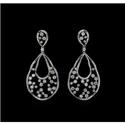 2.19 ctw Diamond Earrings - 14KT White Gold