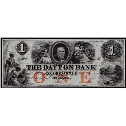 1850's $1 The Daytona Bank Obsolete Note