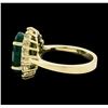 Image 3 : 4.41 ctw Emerald and Diamond Ring - 14KT Yellow Gold