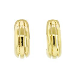 Indent Design Hoop Earrings - Gold Plated