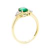 Image 4 : 1.08 ctw Emerald And Diamond Ring - 14KT Yellow Gold