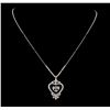0.64 ctw Diamond Necklace - 14KT White Gold