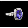 14KT White Gold 2.71 ctw Tanzanite and Diamond Ring