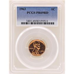 1963 Lincoln Cent Proof PCGS PR69RD