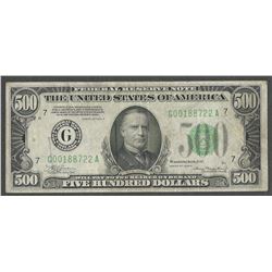 1934-A $500 Federal Reserve Note Chicago