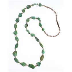 Old Pawn Carrico Lake Nugget Turquoise Necklace